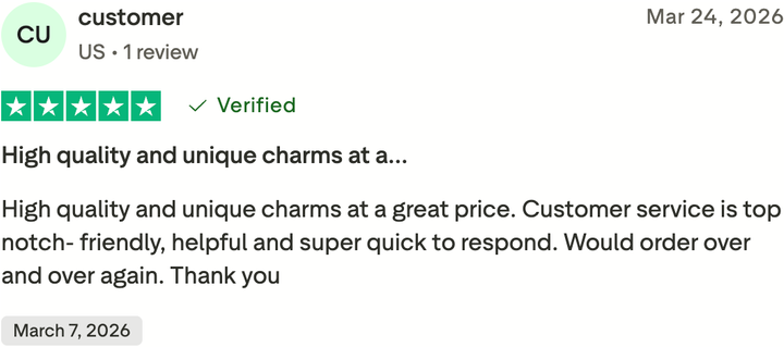 Trustpilot customer review — 5 stars